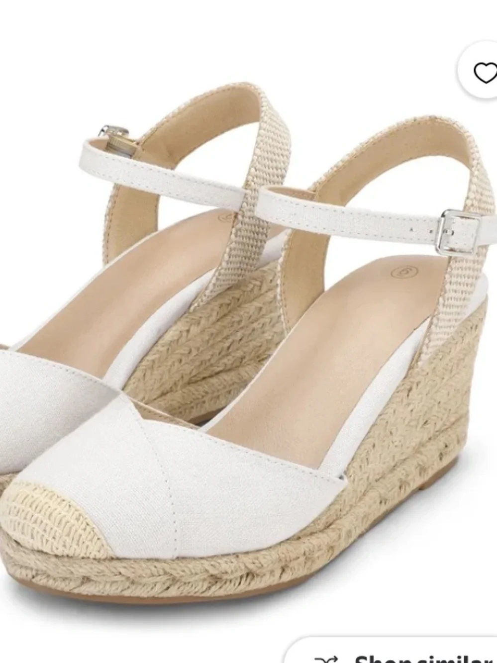 Women's Espadrilles Wedge Sandals Off-white Platform Ankle Strap Sandal new